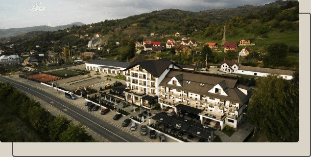 Imagine reprezentand vedere aeriană Hotel Gabriela
